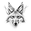 maned wolf brazil aka lobo guará tattoo design idea