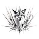 maned wolf brazil aka lobo guará tattoo design idea