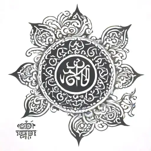 gayatri mantra written in Sanskrit tattoo design idea