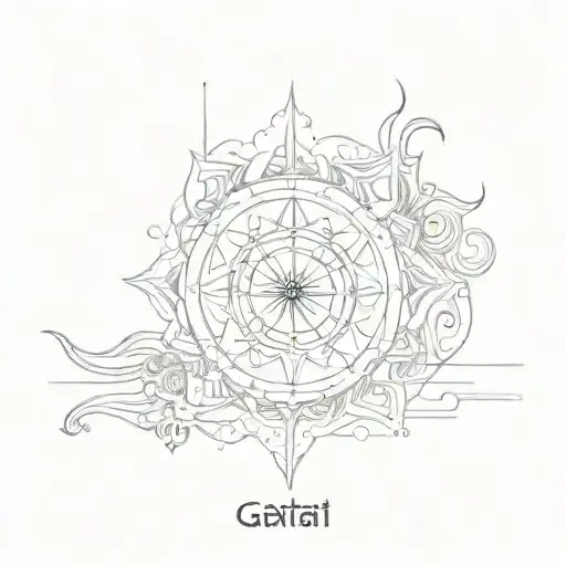 gayatri mantra written in Sanskrit tattoo design idea