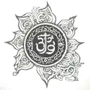 gayatri mantra written in Sanskrit tattoo design idea