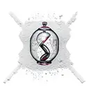 broken hourglass with cocaine spilling being cut into lines with by a razor blade tattoo design idea