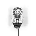 light bulb tattoo design idea