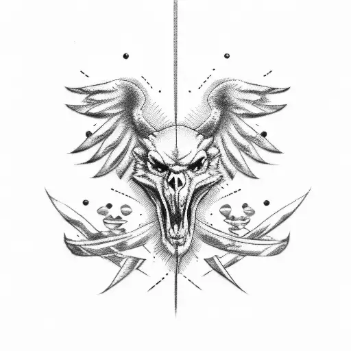 Rpm gauge, rose, bald eagls tattoo design idea