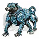 Warhammer 40k universe honey badger ultramarine suit adeptus mehanicus  tattoo design idea