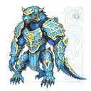 Warhammer 40k universe honey badger ultramarine suit adeptus mehanicus  tattoo design idea