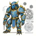 Warhammer 40k universe honey badger ultramarine suit adeptus mehanicus  tattoo design idea