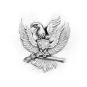 double headed eagle tattoo design idea
