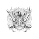 double headed eagle tattoo design idea
