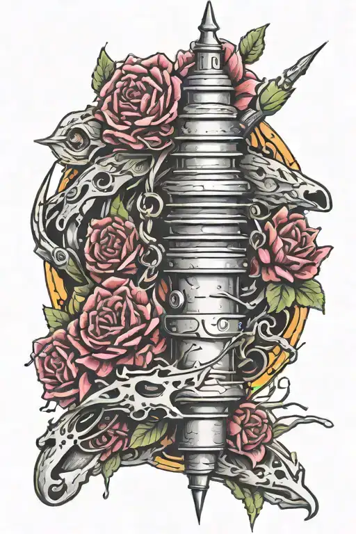 Guren Laggan drill tattoo design idea