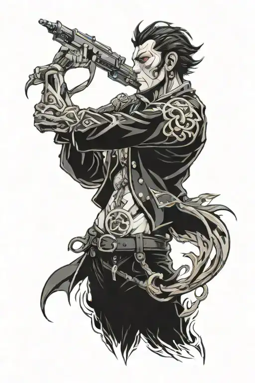 Guren Laggan drill tattoo design idea