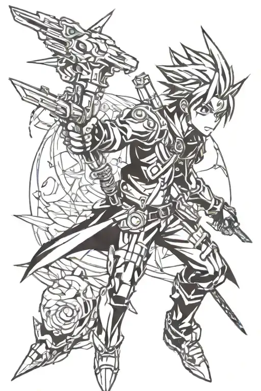 Guren Laggan drill tattoo design idea