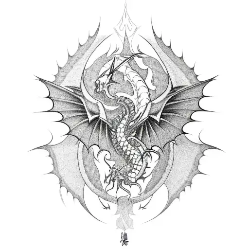 red dragon  tattoo design idea