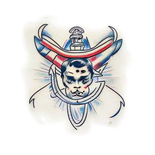 3 faces in one tattoo design idea