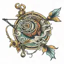 fishing pole tattoo design idea