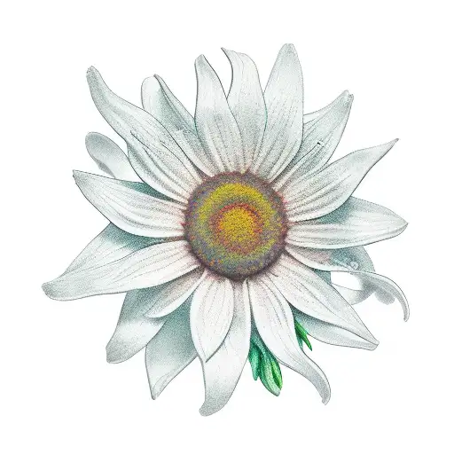 The phrase "Kin of my kin, I rely on you" with the flower edelweiss on the background tattoo design idea