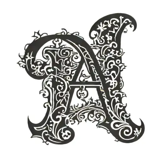 gothic letter z tattoo design idea