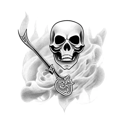Grim Reaper playing cards tattoo design idea