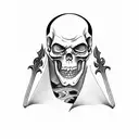 Grim Reaper playing cards tattoo design idea