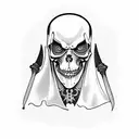 Grim Reaper playing cards tattoo design idea