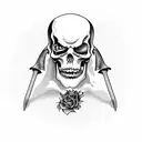 Grim Reaper playing cards tattoo design idea