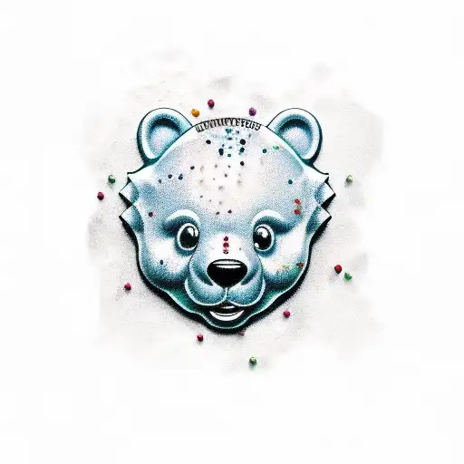 Franken-gummy bear tattoo design idea