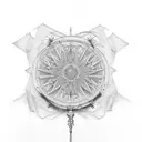 cursive pendulum  tattoo design idea