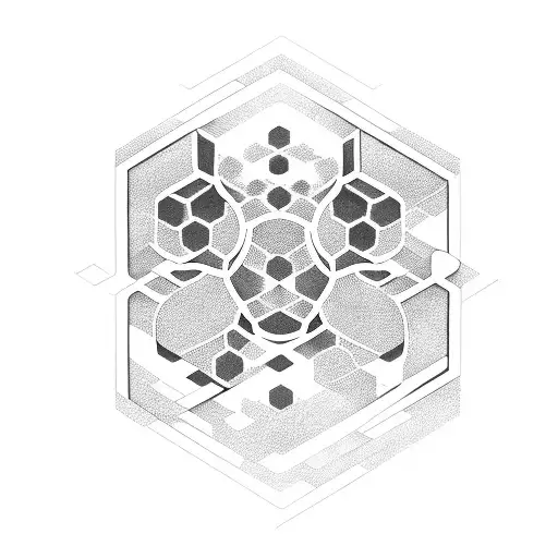 hexagon muster  tattoo design idea