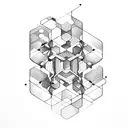 hexagon muster  tattoo design idea