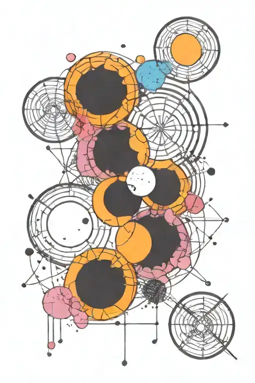 moon phases taurus constellation tattoo design idea