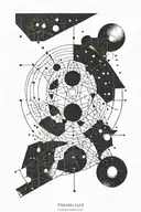 moon phases taurus constellation tattoo design idea