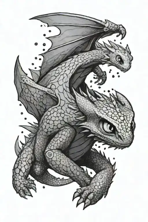 lightsbaer with how to train your dragon flying away tattoo design idea