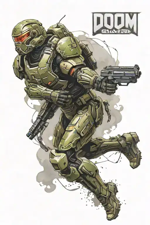 Doom Slayer tattoo design idea