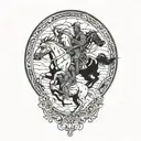 four horseman tattoo design idea