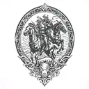 four horseman tattoo design idea