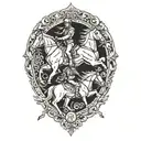 four horseman tattoo design idea