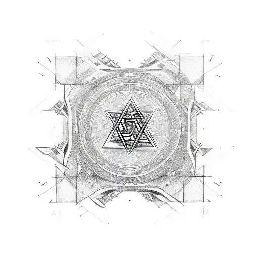 hebrew shalom consciousness tattoo design idea