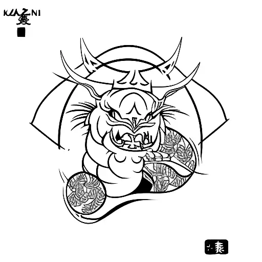 Kaizen japanese signs fineline tattoo design idea