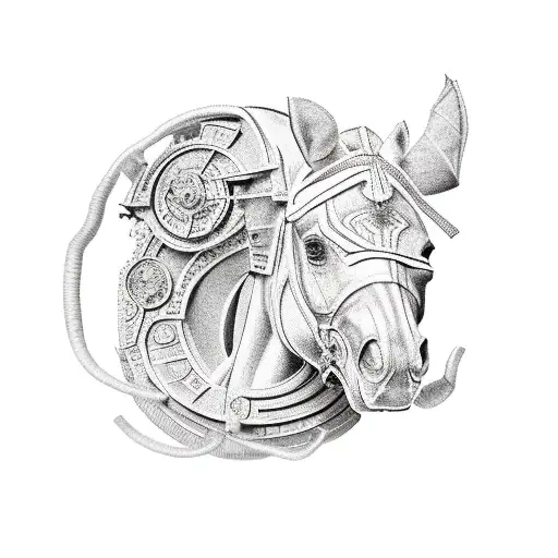 Trojan Horse tattoo design idea