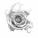 rose medusa tattoo design idea