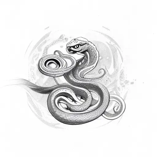 Gemini, snake, witchy,  colorful tattoo design idea
