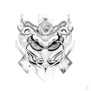 Gemini snake witchy  colorful tattoo design idea