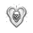 create an heart made by thre names; MATILDA, OSKAR and ANTON tattoo design idea