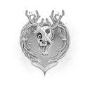 create an heart made by thre names; MATILDA, OSKAR and ANTON tattoo design idea