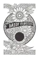 daisy armband featuring the words perfectly imperfect tattoo design idea
