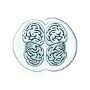 heart and brain with yin and yang tattoo design idea