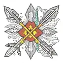 three arrows crossed tattoo design idea