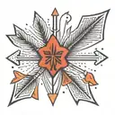 three arrows crossed tattoo design idea