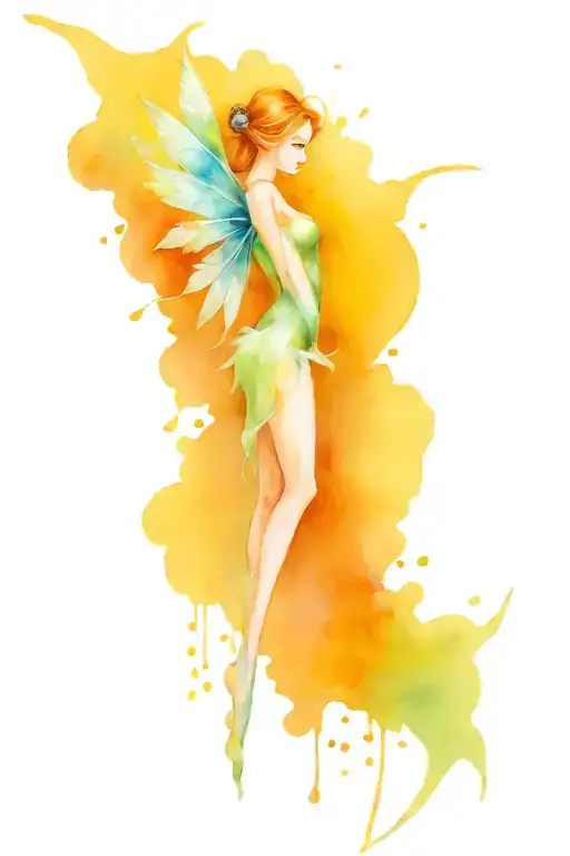 Fairy tattoo design idea