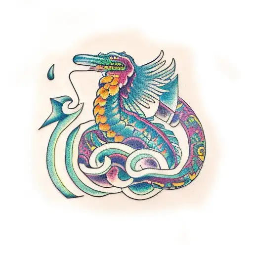 Quetzalcoatl tattoo design idea